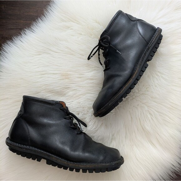 Trippen Men’s Black Leather Lace Up Chukka Boots Shoes Size 44 / 10